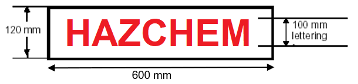 Hazchem Placard
