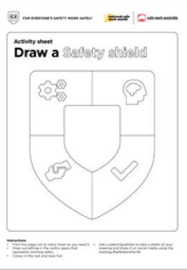 Draw a safety shield document