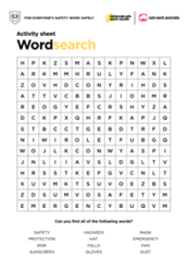 Word search sheet